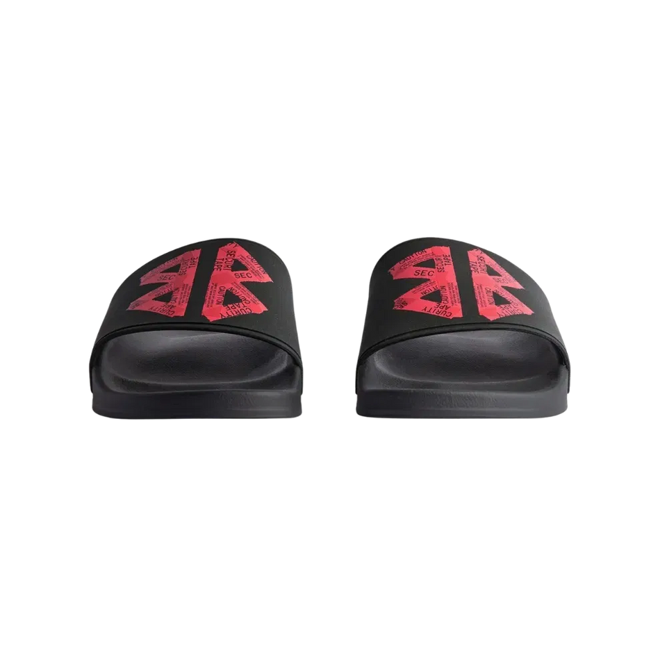 Balenciaga Pool Slide Sandal In Black and Red