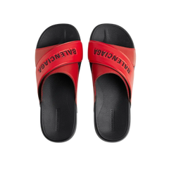 Balenciaga Sporty Pool Slide Sandal In Red