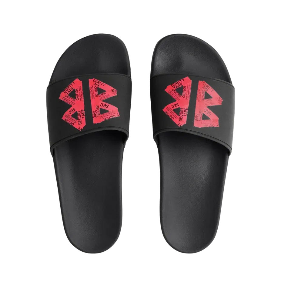 Balenciaga Pool Slide Sandal In Black and Red
