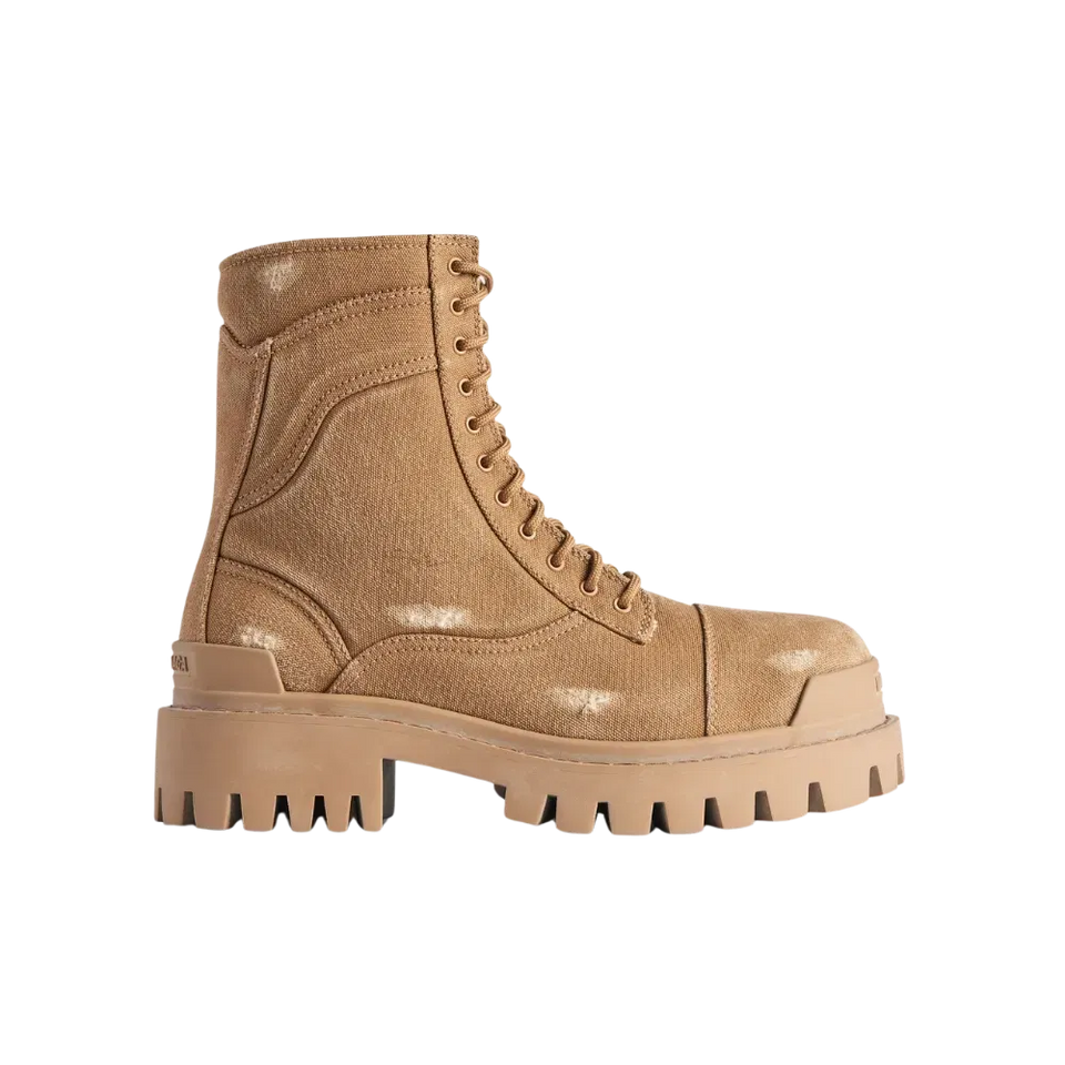 Balenciaga Combat Strike Boot In Brown