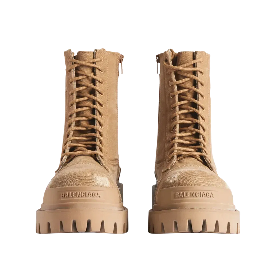 Balenciaga Combat Strike Boot In Brown
