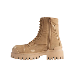 Balenciaga Combat Strike Boot In Brown