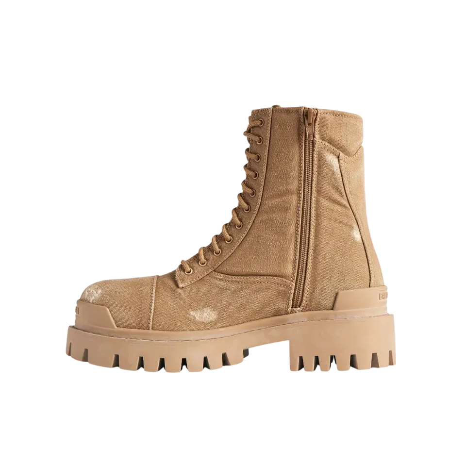 Balenciaga Combat Strike Boot In Brown