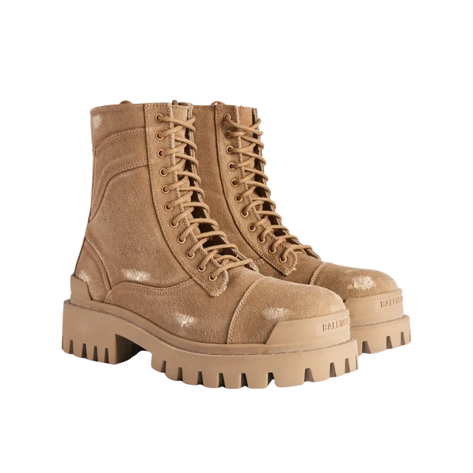 Balenciaga Combat Strike Boot In Brown