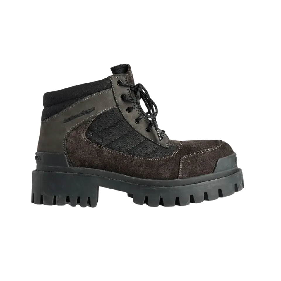 Balenciaga Combat Strike Low Boot In Brown