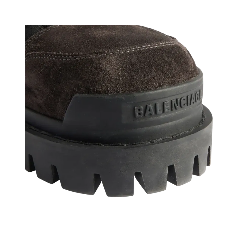 Balenciaga Combat Strike Low Boot In Brown
