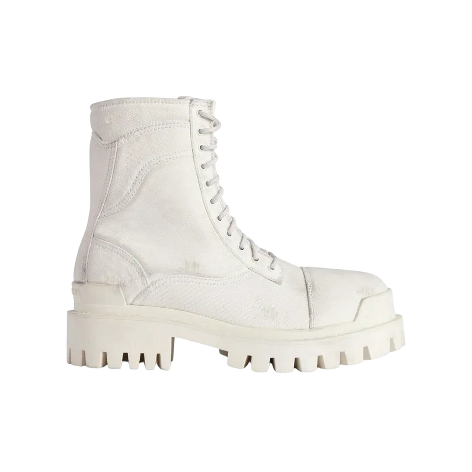 Balenciaga Combat Strike Boot In White