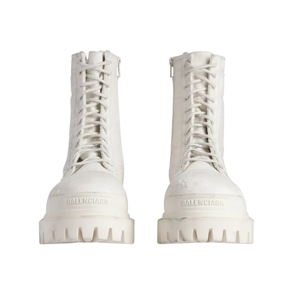 Balenciaga Combat Strike Boot In White