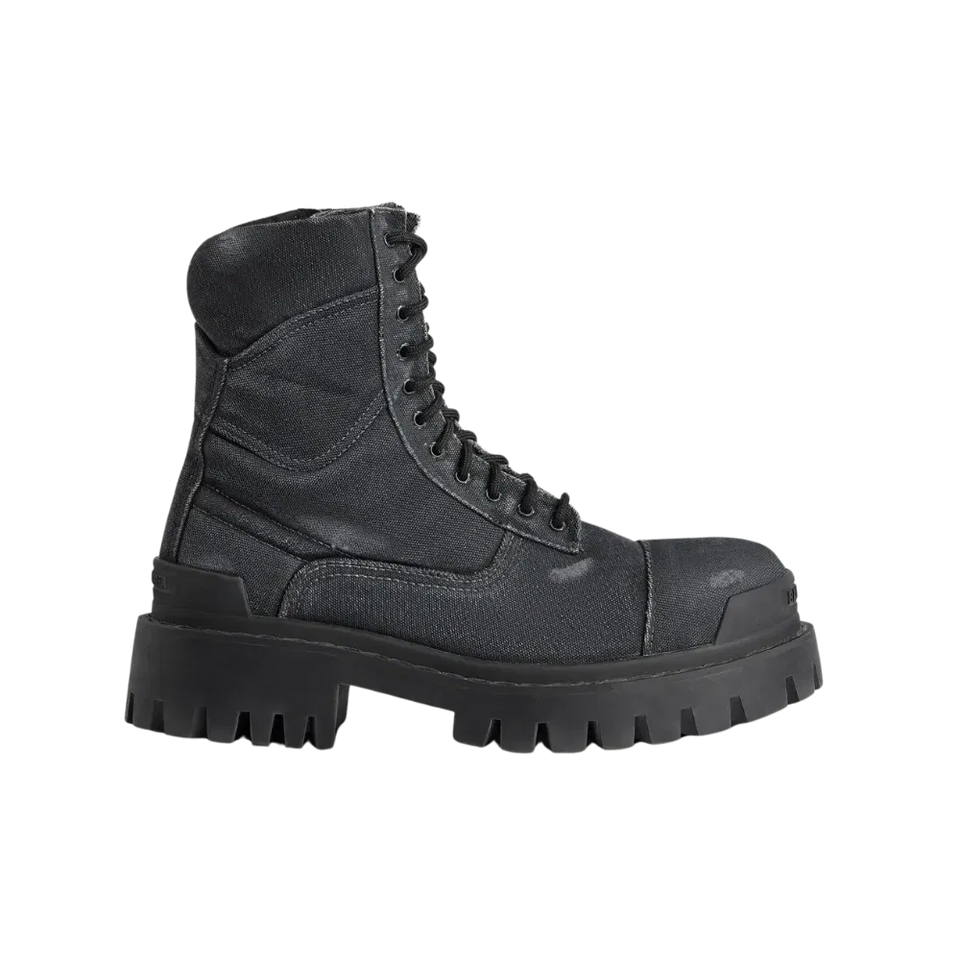 Balenciaga Combat Strike Boot Worn-Out - Black