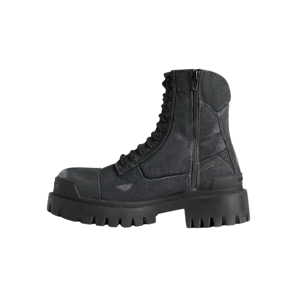 Balenciaga Combat Strike Boot Worn-Out - Black
