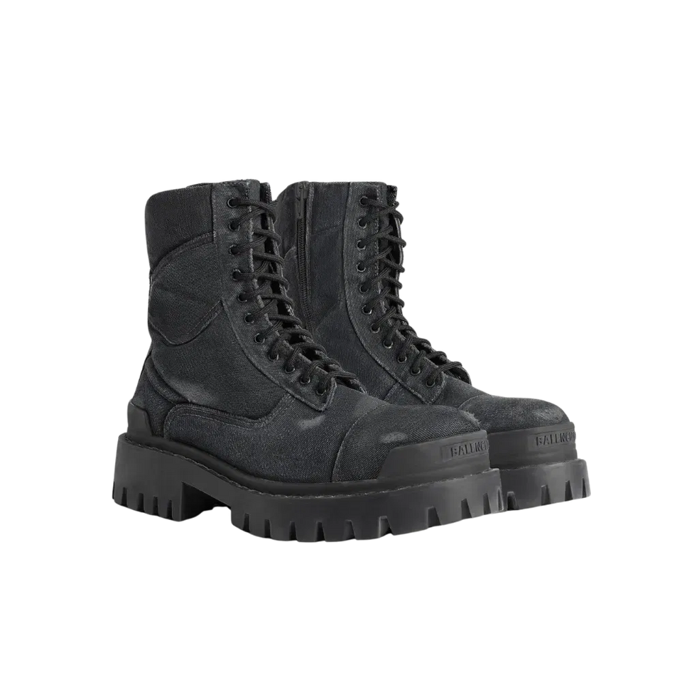 Balenciaga Combat Strike Boot Worn-Out - Black