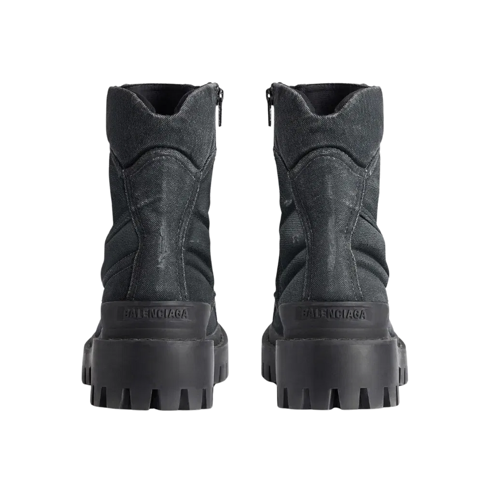 Balenciaga Combat Strike Boot Worn-Out - Black