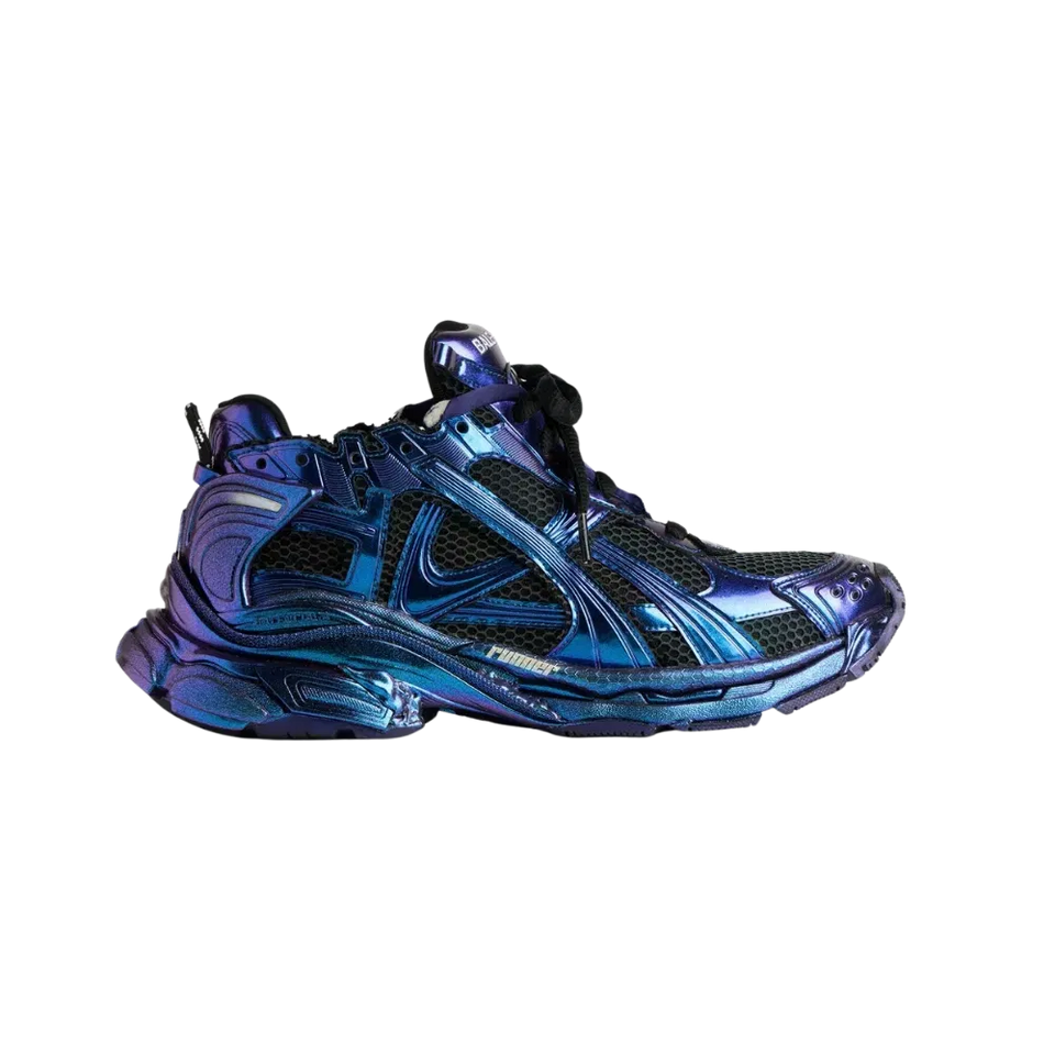 Balenciaga Runner Iridescent Sneaker in Blue