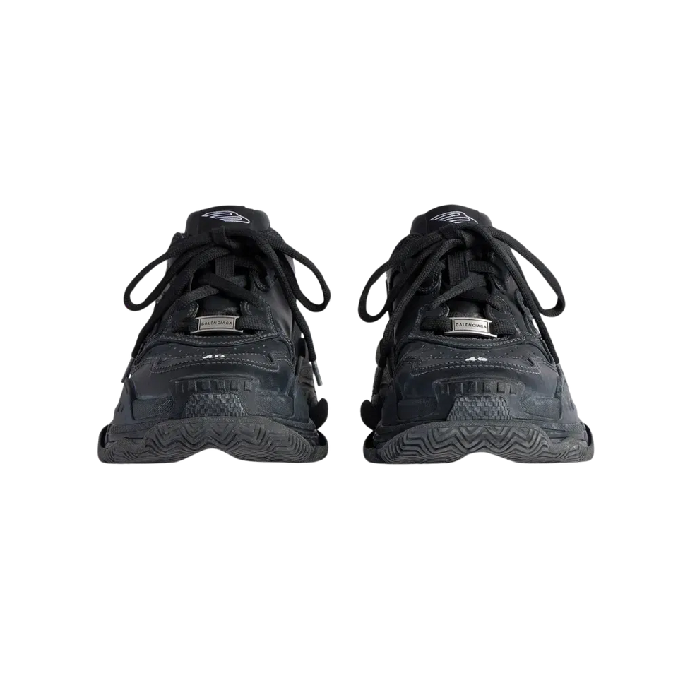 Balenciaga Triple S Sporty Sneaker Worn-Out - Black