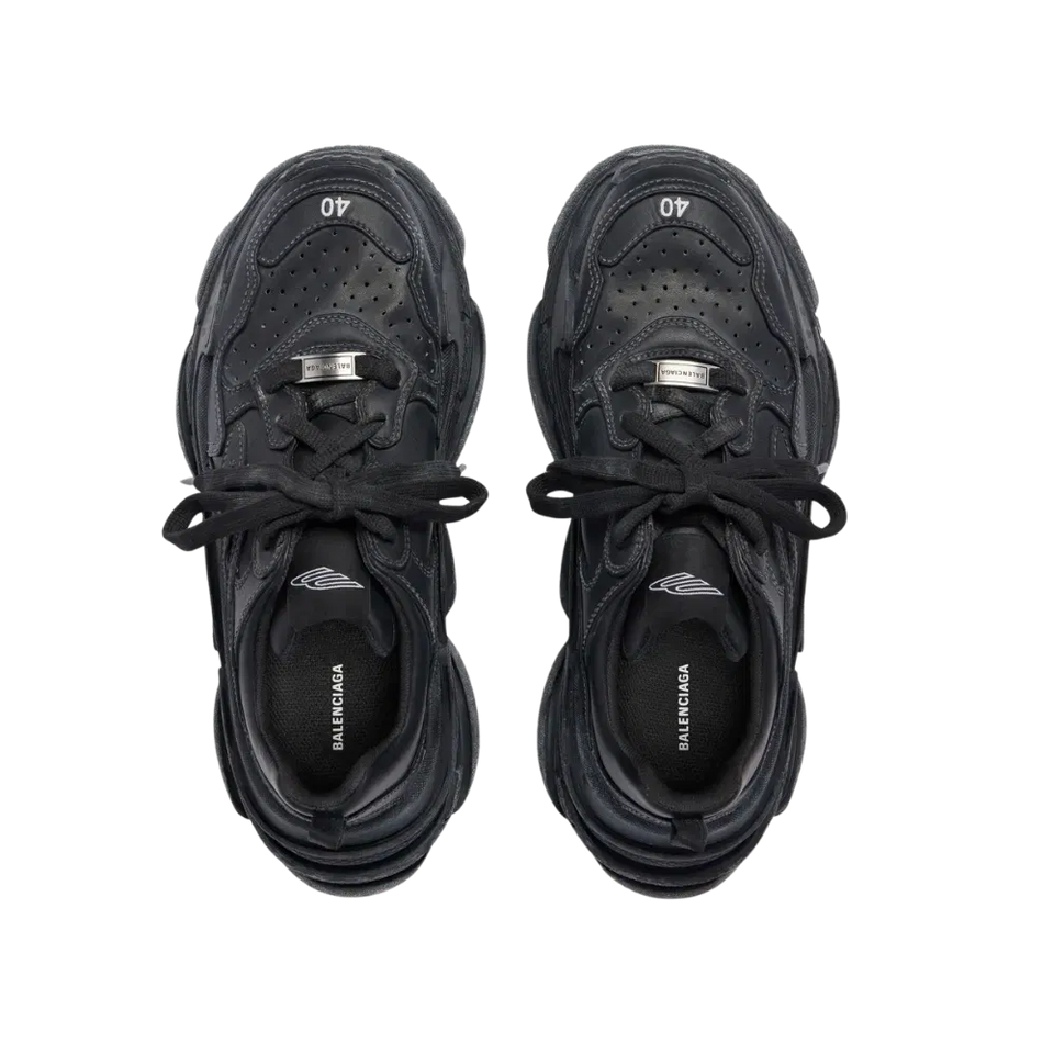 Balenciaga Triple S Sporty Sneaker Worn-Out - Black