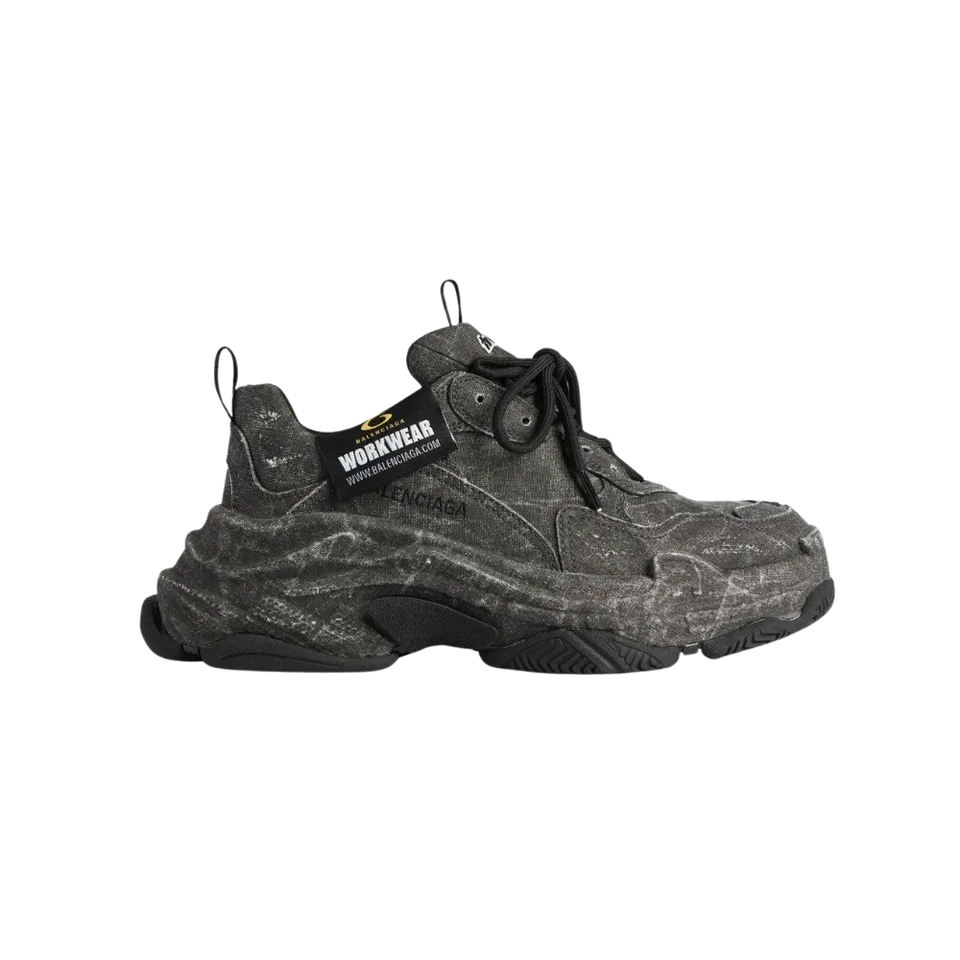 Balenciaga Triple S Canvas Sneaker In Black