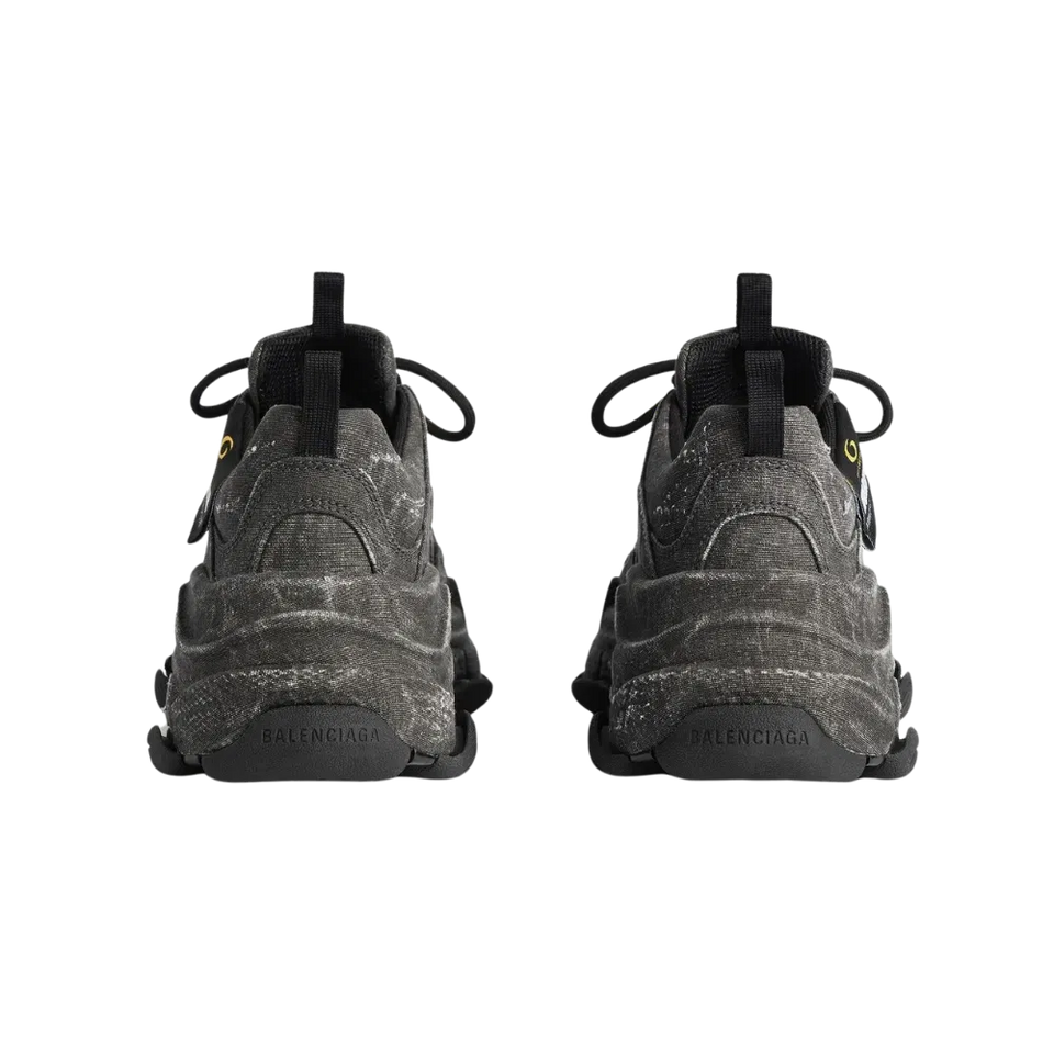 Balenciaga Triple S Canvas Sneaker In Black