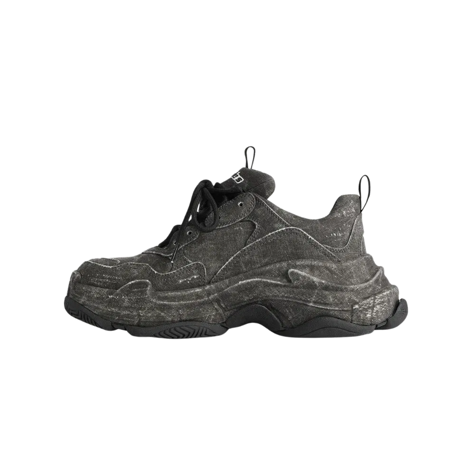 Balenciaga Triple S Canvas Sneaker In Black