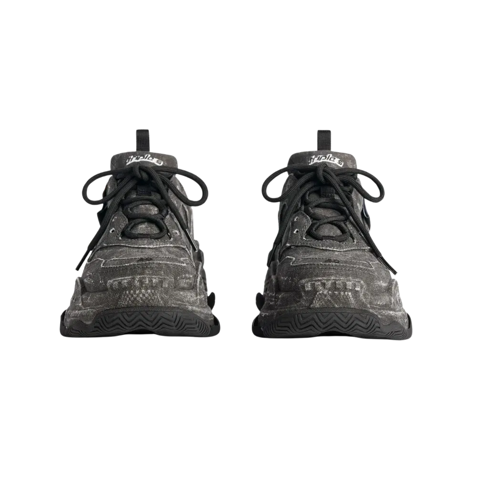 Balenciaga Triple S Canvas Sneaker In Black