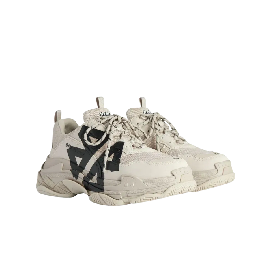 Balenciaga Triple S Tape Sneaker In Beige