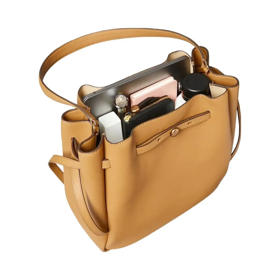 Tory Burch Large Romy Bucket Bag Tiramisu