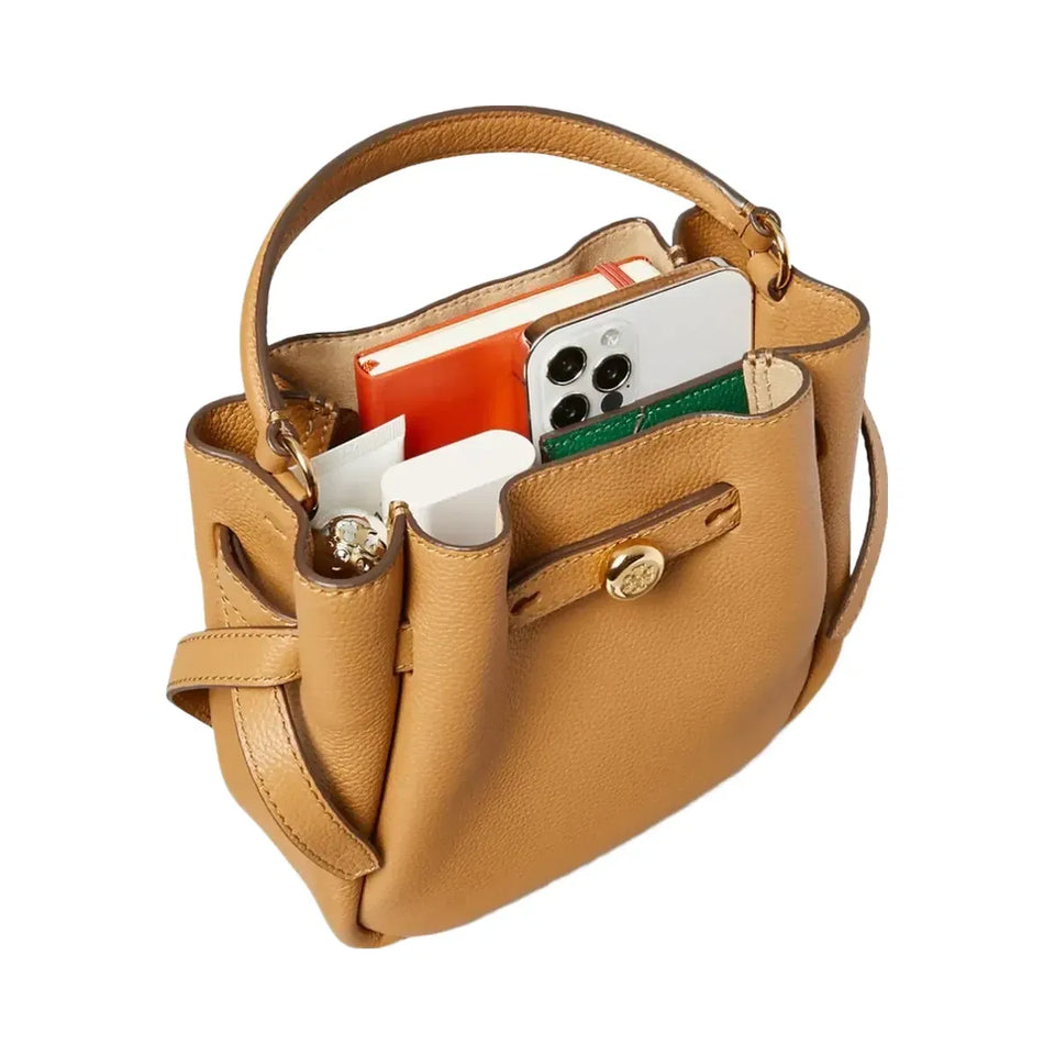 Tory Burch Mini Romy Bucket Bag Tiramisu