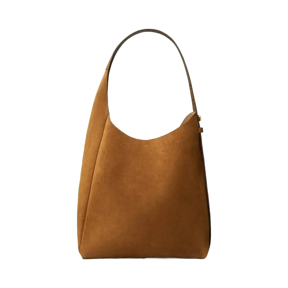Tory Burch Romy Suede Hobo Bag Caramel