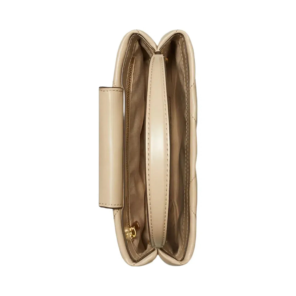 Tory Burch Kira Diamond Quilt Top-Handle Bag Light Stone
