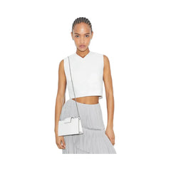 Tory Burch Mini Fleming Crossbody Blanc