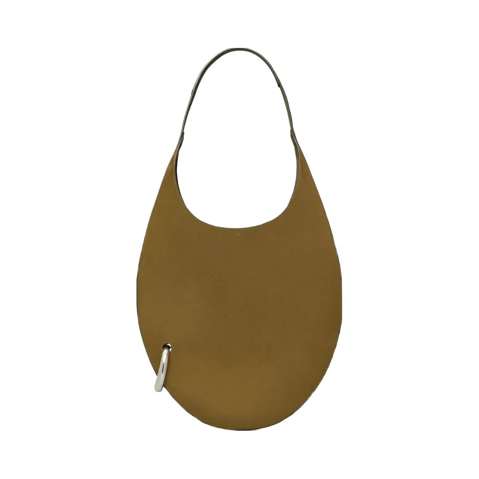 Tory Burch Pierced Suede Bag Deep Olive