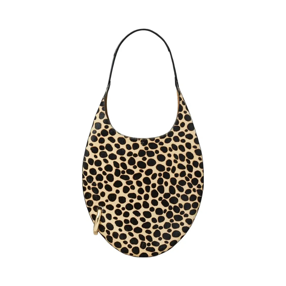 Tory Burch Pierced Calf Hair Handbag Multi
