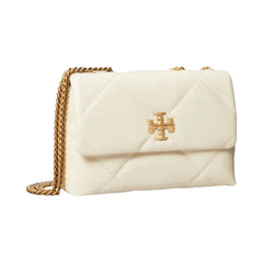 Tory Burch Small Kira Diamond Quilt Shoulder Bag Warm White