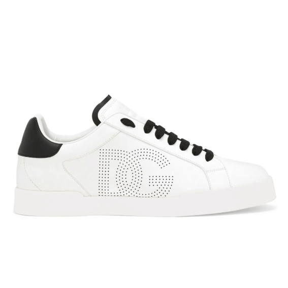 DOLCE AND GABBANA Men's DG Portofino Low-Top Trainers ' White/Black'