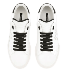 DOLCE AND GABBANA Men's DG Portofino Low-Top Trainers ' White/Black'