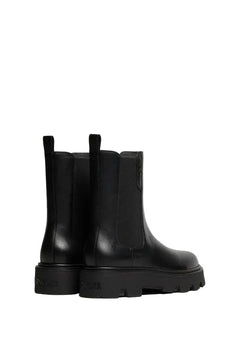 Moncler Aurea Leather Chelsea Boots Black