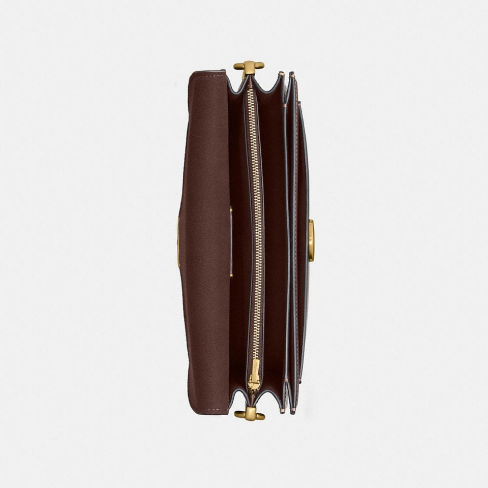 Coach Tabby Shoulder Bag 26 In Signature Canvas Brass Maple