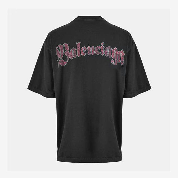 Balenciaga Men's Bal Spiral Regular Fit T-Shirt