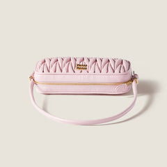Matelassé nappa leather pouch