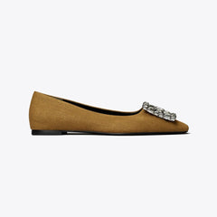 Tory Burch Georgia Crystal Ballet GOLDEN OCHRE