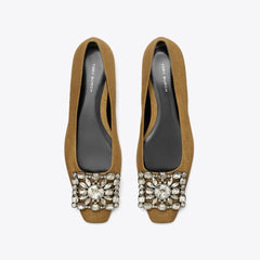 Tory Burch Georgia Crystal Ballet GOLDEN OCHRE