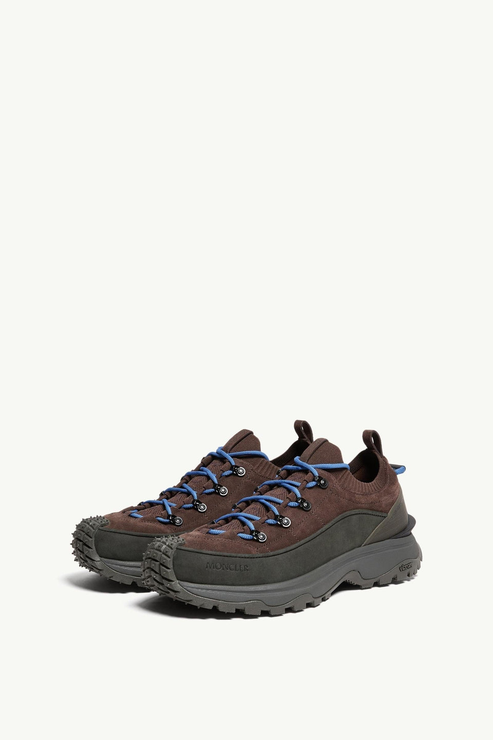 Moncler Trailgrip Lite3  Suede Sneakers Brown