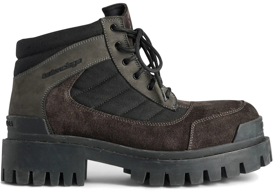 Balenciaga Combat Strike Low Boot In Brown