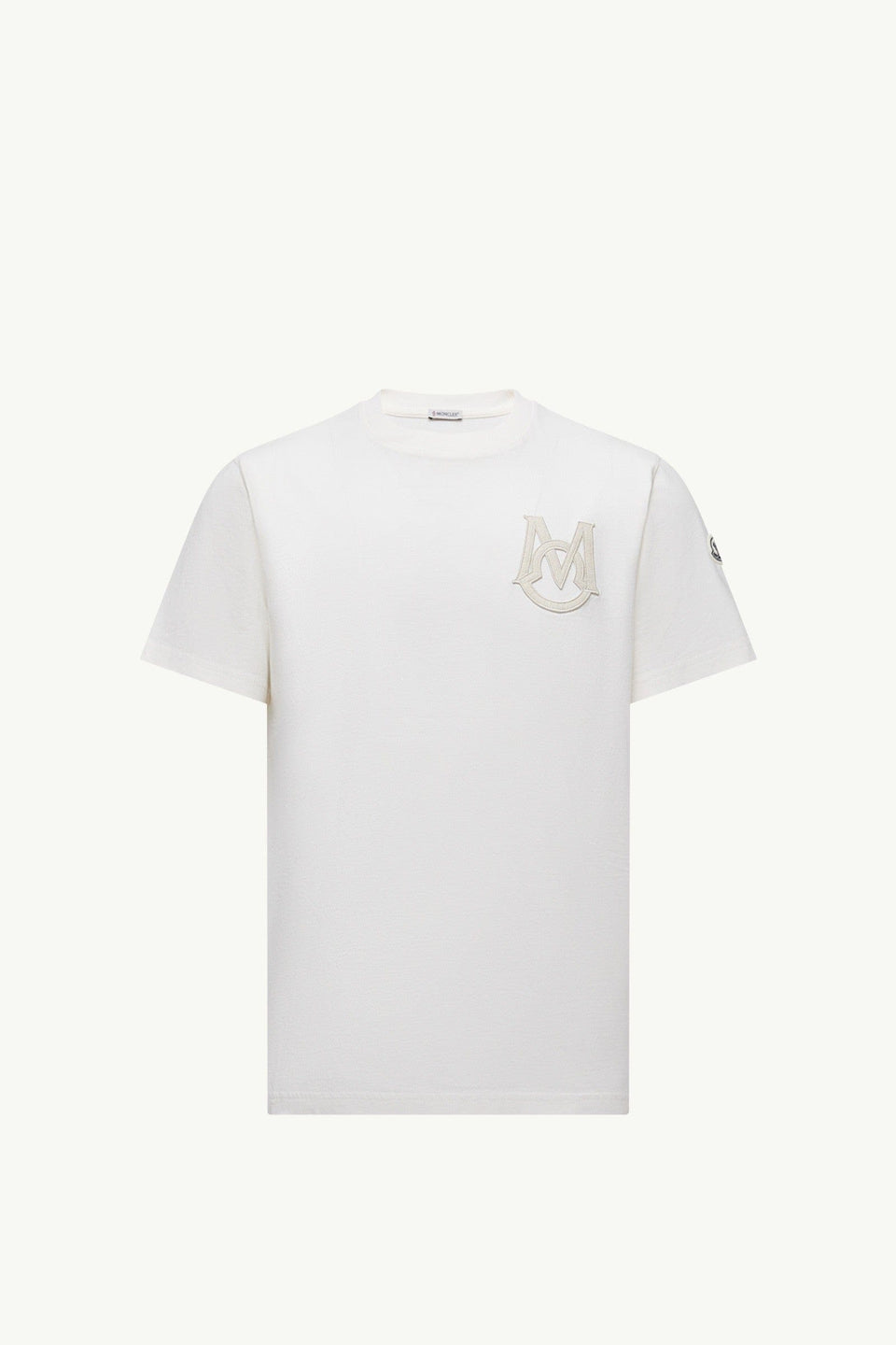 Moncler Monogram Cotton T-Shirt White White