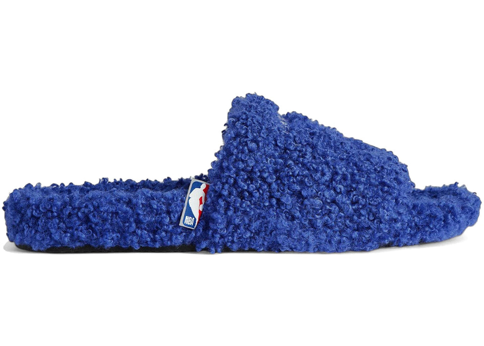 Balenciaga NBA Collaboration Furry Open Mule In Blue