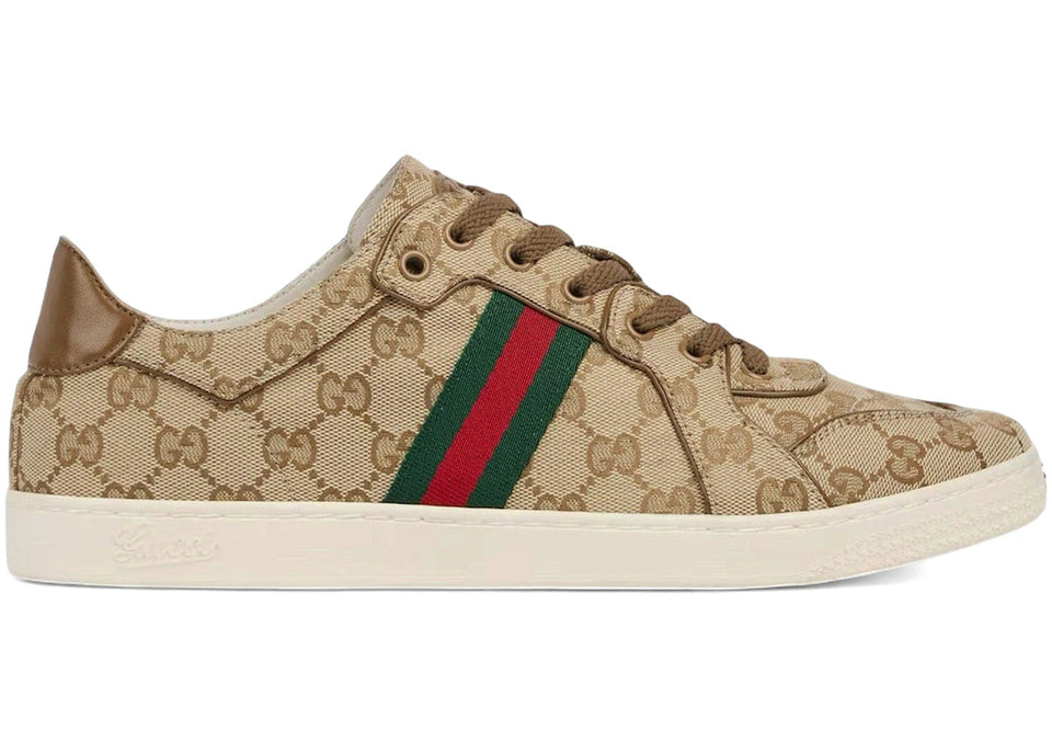 Gucci Stretch Low-Top Sneaker Sand Dark Brown Gg Canvas