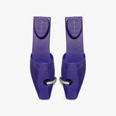 Tory Burch Pierced Mule BALLPOINT BLUE / SILVER