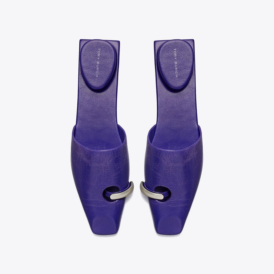 Tory Burch Pierced Mule BALLPOINT BLUE / SILVER