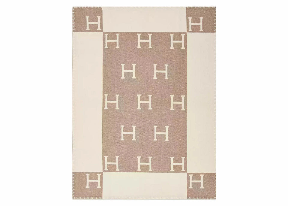 Hermes Avalon Baby Blanket Noisette Moyen/Blanc