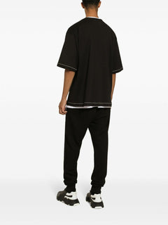 Dolce & Gabbana Black Logo-Print Cotton T-Shirt
