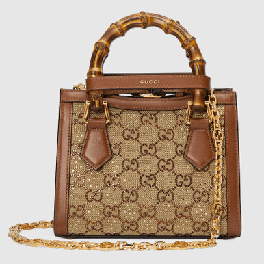 GUCCI Diana Mini Tote – Brown